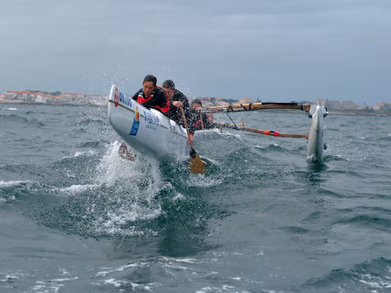 Pirogue polynésienne sur la Vendée Va'a